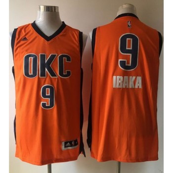 Thunder #9 Serge Ibaka Orange Alternate Stitched NBA Jersey Thunder #9 Serge Ibaka Orange Alternate Stitched NBA Jersey