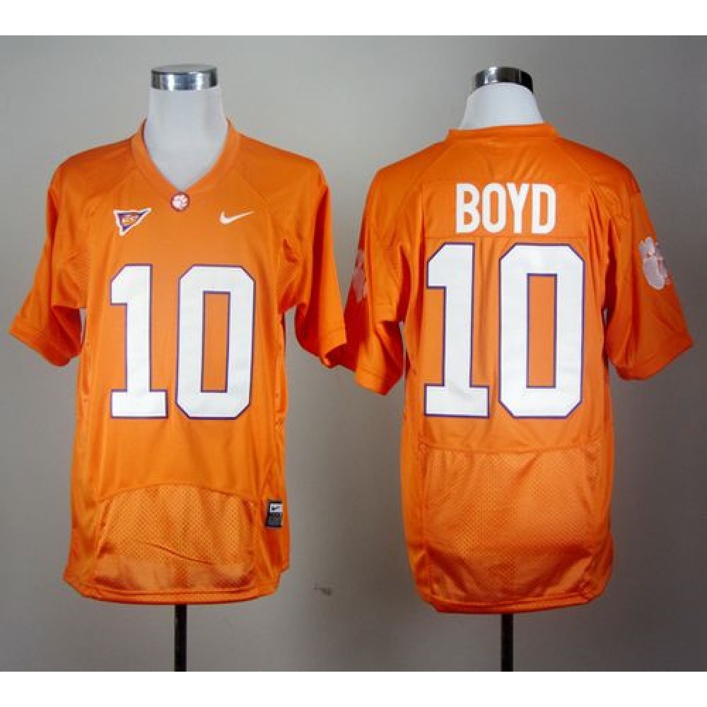 Tigers #10 Tajh Boyd Orange Pro Combat Stitched NCAA Jersey