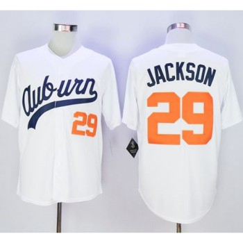 Tigers #29 Bo Jackson White Throwback Stitched NCAA Jersey Tigers #29 Bo Jackson White Throwback Stitched NCAA Jersey