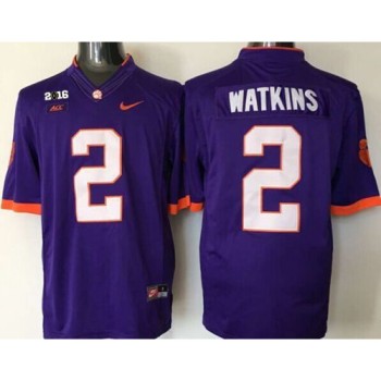 Tigers #2 Sammy Watkins Purple Limited 2016 College Football Playoff National Championship Patch Stitched NCAA Jersey Tigers #2 Sammy Watkins Purple Limited 2016 College Football Playoff National Championship Patch Stitched NCAA Jersey