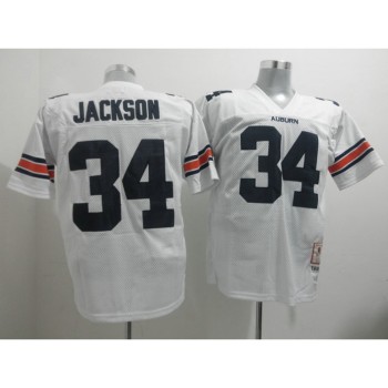 Tigers #34 Bo Jackson White Throwback Stitched NCAA Jersey Tigers #34 Bo Jackson White Throwback Stitched NCAA Jersey