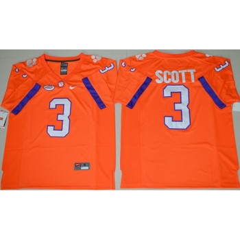 Tigers #3 Artavis Scott Orange Limited Stitched NCAA Jersey Tigers #3 Artavis Scott Orange Limited Stitched NCAA Jersey