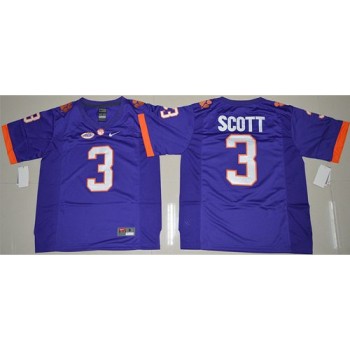 Tigers #3 Artavis Scott Purple Limited Stitched NCAA Jersey Tigers #3 Artavis Scott Purple Limited Stitched NCAA Jersey