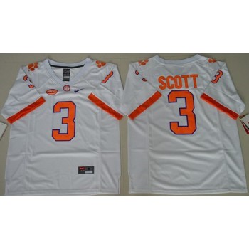 Tigers #3 Artavis Scott White Limited Stitched NCAA Jersey Tigers #3 Artavis Scott White Limited Stitched NCAA Jersey