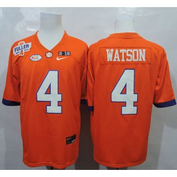 Tigers #4 Deshaun Watson Orange 1975-1978 Fuller 2016 College Football Playoff National Championship Patch Stitched NCAA Jersey Tigers #4 Deshaun Watson Orange 1975-1978 Fuller 2016 College Football Playoff National Championship Patch Stitched NCAA Jersey