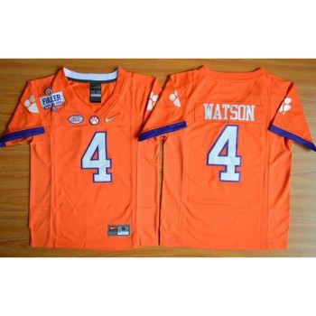 Tigers #4 Deshaun Watson Orange 2016 National Championship Stitched Youth NCAA Jersey Tigers #4 Deshaun Watson Orange 2016 National Championship Stitched Youth NCAA Jersey