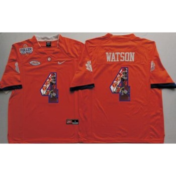 Tigers #4 Deshaun Watson Orange Player Fashion Stitched NCAA Jersey