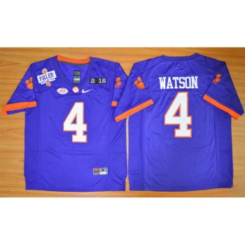 Tigers #4 Deshaun Watson Purple 2016 National Championship Stitched NCAA Jersey Tigers #4 Deshaun Watson Purple 2016 National Championship Stitched NCAA Jersey