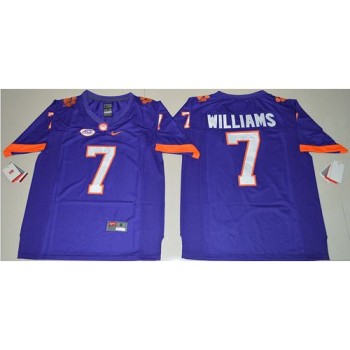 Tigers #7 Mike Williams Purple Limited Stitched NCAA Jersey Tigers #7 Mike Williams Purple Limited Stitched NCAA Jersey