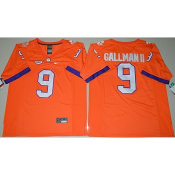 Tigers #9 Wayne Gallman II Orange Limited Stitched NCAA Jersey Tigers #9 Wayne Gallman II Orange Limited Stitched NCAA Jersey