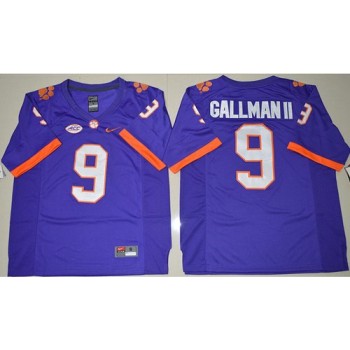 Tigers #9 Wayne Gallman II Purple Limited Stitched NCAA Jersey Tigers #9 Wayne Gallman II Purple Limited Stitched NCAA Jersey