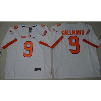 Tigers #9 Wayne Gallman II White Limited Stitched NCAA Jersey Tigers #9 Wayne Gallman II White Limited Stitched NCAA Jersey