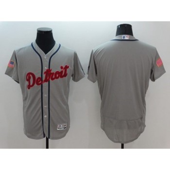 Tigers Blank Grey Fashion Stars & Stripes Flexbase Authentic Stitched MLB Jersey Tigers Blank Grey Fashion Stars & Stripes Flexbase Authentic Stitched MLB Jersey
