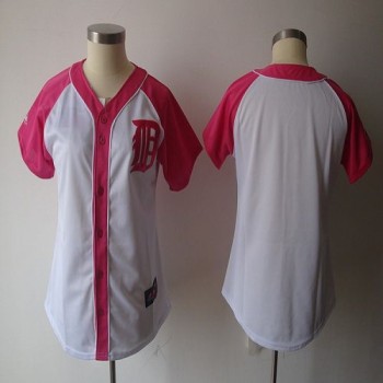 Tigers Blank White/Pink Women's Splash Fashion Stitched MLB Jersey Tigers Blank White/Pink Women's Splash Fashion Stitched MLB Jersey