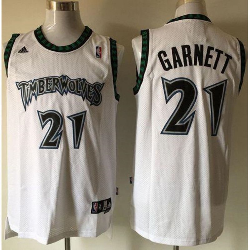 Timberwolves #21 Retro Garnett White Stitched NBA Jersey Timberwolves #21 Retro Garnett White Stitched NBA Jersey