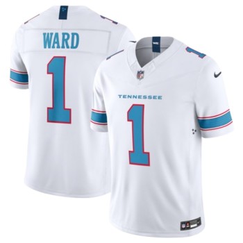 Men's Tennessee Titans #1 Cameron Ward White F.U.S.E. Vapor Limited Stitched Football Jersey