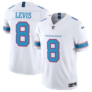 Men's Tennessee Titans #8 Will Levis White F.U.S.E. Vapor Limited Stitched Football Jersey