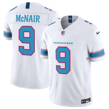 Men's Tennessee Titans #9 Steve McNair White F.U.S.E. Vapor Limited Stitched Football Jersey
