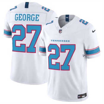 Men's Tennessee Titans #27 Eddie George White F.U.S.E. Vapor Limited Stitched Football Jersey