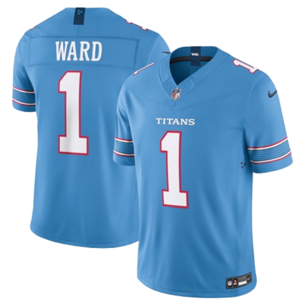 Men's Tennessee Titans #1 Cameron Ward Light Blue F.U.S.E. Vapor Limited Stitched Football Jersey