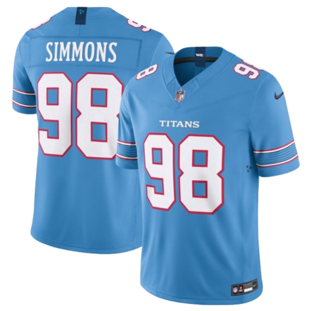 Youth Tennessee Titans #98 Jeffery Simmons Light Blue F.U.S.E. Vapor Limited Stitched Football Jersey