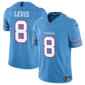 Men's Tennessee Titans #8 Will Levis Light Blue F.U.S.E. Vapor Limited Stitched Football Jersey