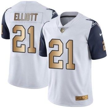 Toddler Dallas Cowboys #21 Ezekiel Elliott White Gold Stitched NFL Jersey Toddler Dallas Cowboys #21 Ezekiel Elliott White Gold Stitched NFL Jersey