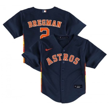 Toddler Houston Astros #2 Alex Bregman Navy Stitched Baseball Jersey Toddler Houston Astros #2 Alex Bregman Navy Stitched Baseball Jersey