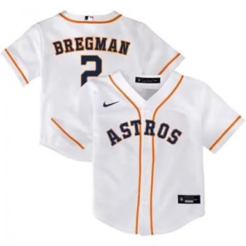 Toddler Houston Astros #2 Alex Bregman White Stitched Baseball Jersey Toddler Houston Astros #2 Alex Bregman White Stitched Baseball Jersey