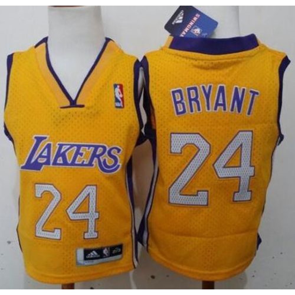 Toddler Lakers #24 Kobe Bryant Gold Stitched NBA Jersey