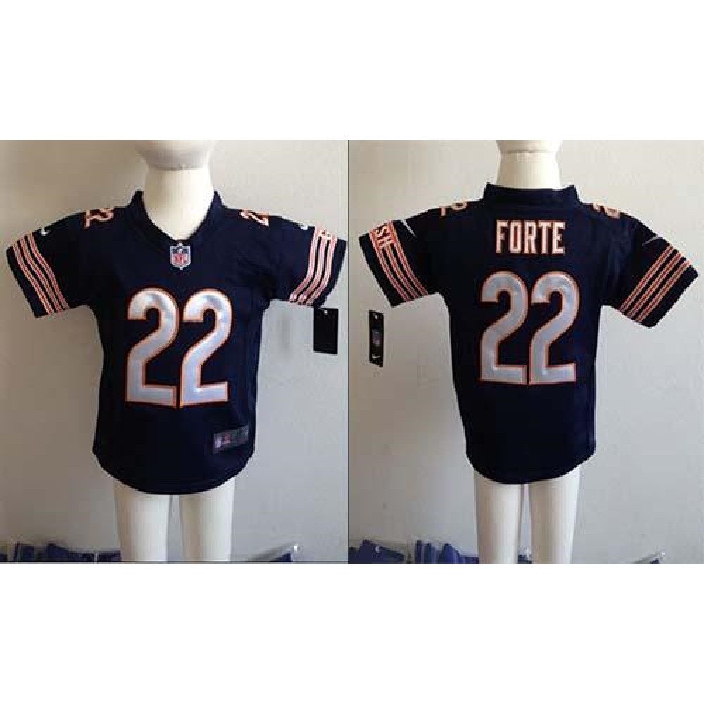 Toddler Bears #22 Matt Forte Navy Blue Team Color Stitched NFL Elite Jersey