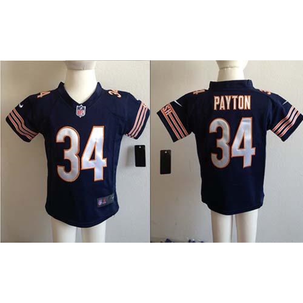 Toddler Bears #34 Walter Payton Navy Blue Team Color Stitched NFL Elite Jersey