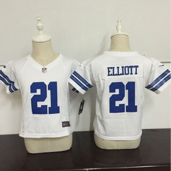 Toddler Dallas Cowboys #21 Ezekiel Elliott White Stitched NFL Jersey Toddler Dallas Cowboys #21 Ezekiel Elliott White Stitched NFL Jersey