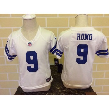 Toddler Dallas Cowboys #9 Tony Romo White Stitched NFL Jersey Toddler Dallas Cowboys #9 Tony Romo White Stitched NFL Jersey