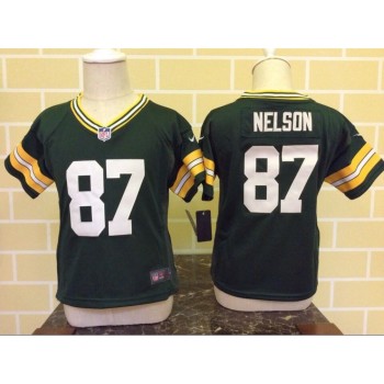 Toddler Green Bay Packers #87 Jordy Nelson Green Stitched NFL Jersey Toddler Green Bay Packers #87 Jordy Nelson Green Stitched NFL Jersey