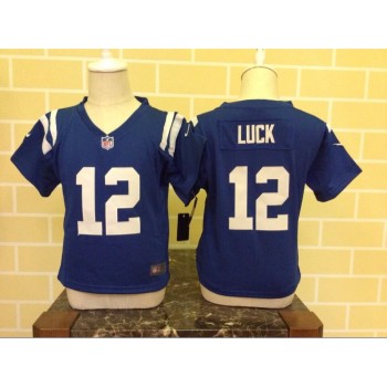Toddler Indianapolis Colts #12 Andrew Luck Blue Stitched NFL Jersey Toddler Indianapolis Colts #12 Andrew Luck Blue Stitched NFL Jersey