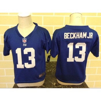 Toddler New York Giants #13 Odell Beckham Jr Blue Stitched NFL Jersey Toddler New York Giants #13 Odell Beckham Jr Blue Stitched NFL Jersey