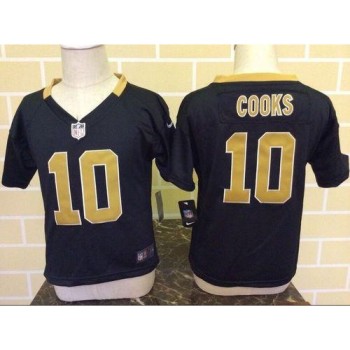 Toddler Saints #10 Brandin Cooks Black Team Color Stitched NFL Elite Jersey Toddler Saints #10 Brandin Cooks Black Team Color Stitched NFL Elite Jersey