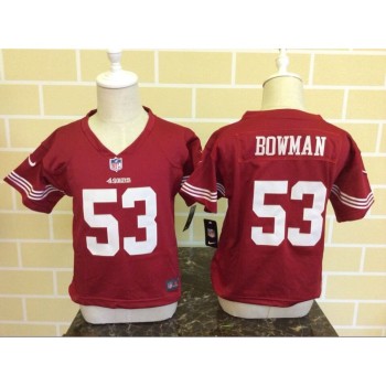 Toddler San Francisco 49ers #53 NaVorro Bowman Red Stitched NFL Jersey