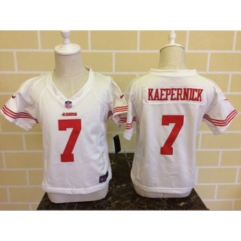 Toddler San Francisco 49ers #7 Colin Kaepernick White Stitched NFL Jersey