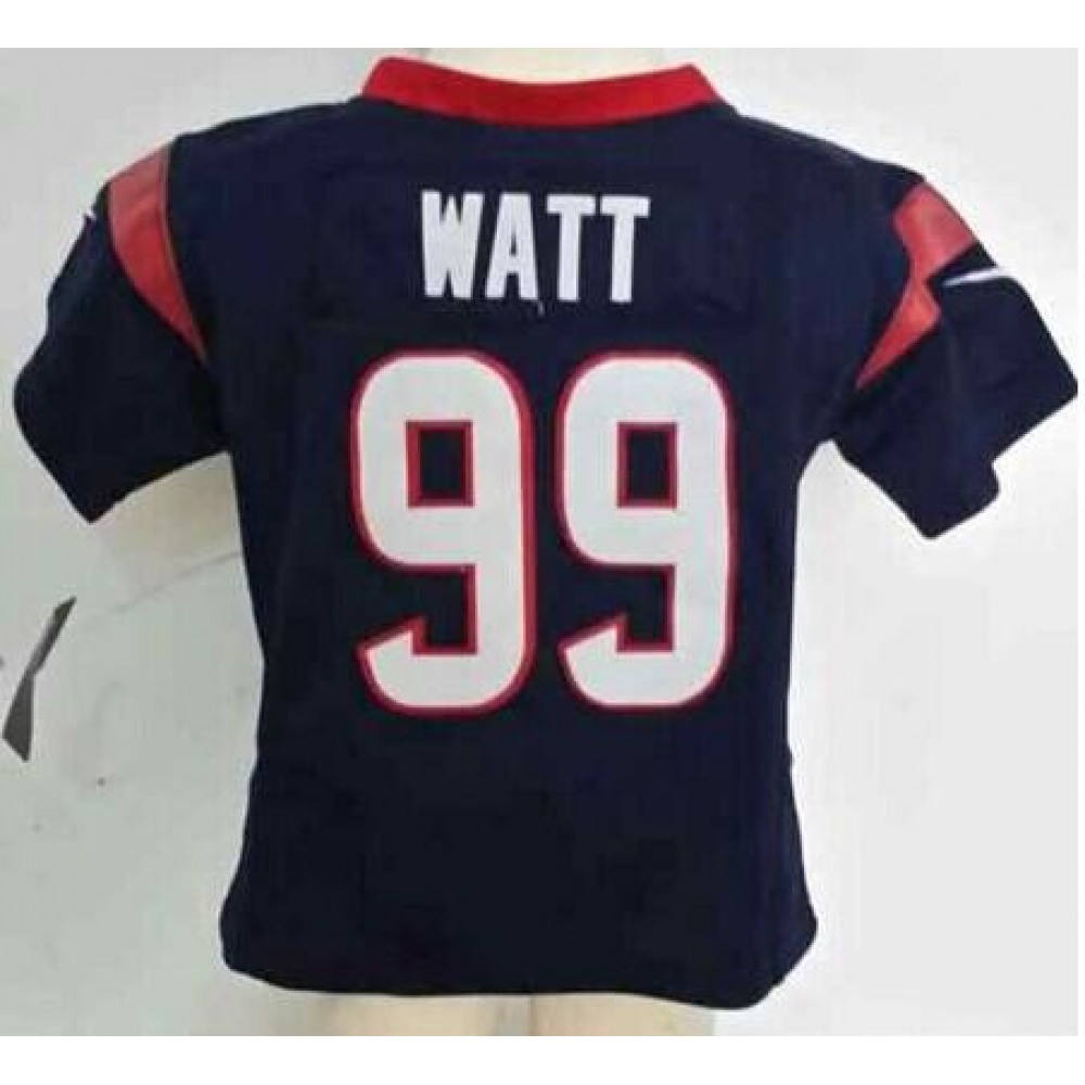 Toddler Texans #99 J.J. Watt Navy Blue Team Color Stitched NFL Elite Jersey