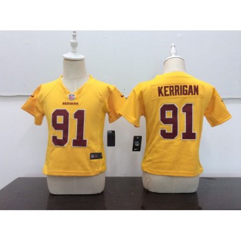Toddler Washington Redskins #91 Ryan Kerrigan Gold Stitched NFL Jersey