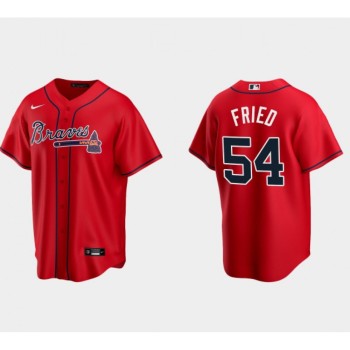 Toddlers Atlanta Braves #54 Max Fried Red Stitched Baseball Jersey Toddlers Atlanta Braves #54 Max Fried Red Stitched Baseball Jersey