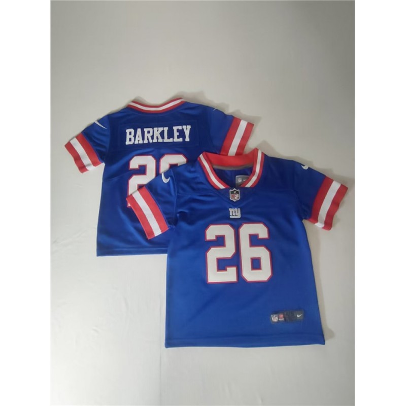Toddlers New York Giants #26 Saquon Barkley Royal Vapor Throwback Limited Stitched Football Jersey Toddlers New York Giants #26 Saquon Barkley Royal Vapor Throwback Limited Stitched Football Jersey
