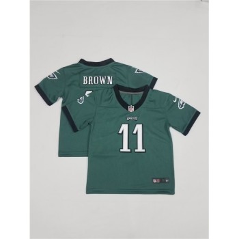 Toddlers Philadelphia Eagles #11 A. J. Brown Green Vapor Untouchable Stitched Football Jersey Toddlers Philadelphia Eagles #11 A. J. Brown Green Vapor Untouchable Stitched Football Jersey