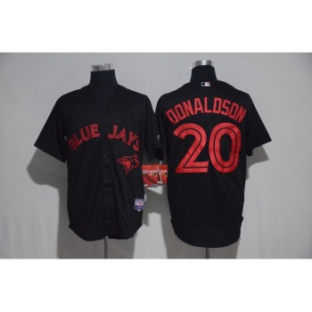 Toronto Blue Jays #20 Josh Donaldson Black Strip Stitched MLB Jersey Toronto Blue Jays #20 Josh Donaldson Black Strip Stitched MLB Jersey