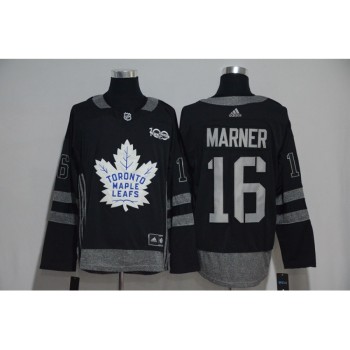 Toronto Maple Leafs #16 Mitchell Marner Black Men's 1917-2017 100th Anniversary Stitched NHL Jersey Toronto Maple Leafs #16 Mitchell Marner Black Men's 1917-2017 100th Anniversary Stitched NHL Jersey
