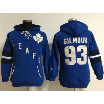 Toronto Maple Leafs #93 Doug Gilmour Blue Women's Old Time Heidi Hoodie NHL Hoodie Toronto Maple Leafs #93 Doug Gilmour Blue Women's Old Time Heidi Hoodie NHL Hoodie