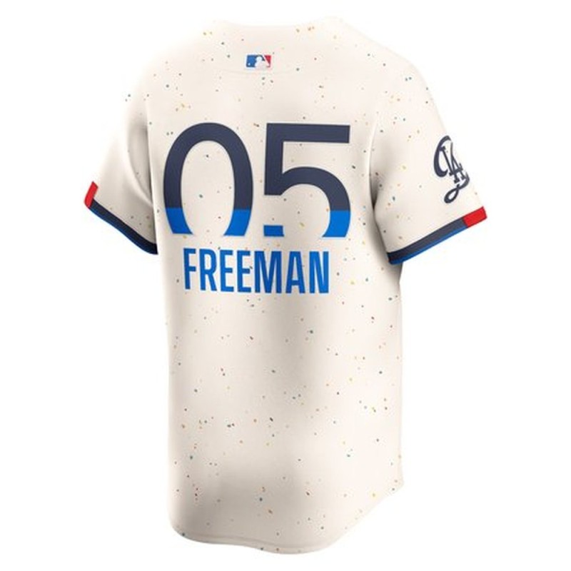 Men's Los Angeles Dodgers #05 Freddie Freeman Nike Cream 2024 City Connect Limited Player Jersey Men's Los Angeles Dodgers #05 Freddie Freeman Nike Cream 2024 City Connect Limited Player Jersey