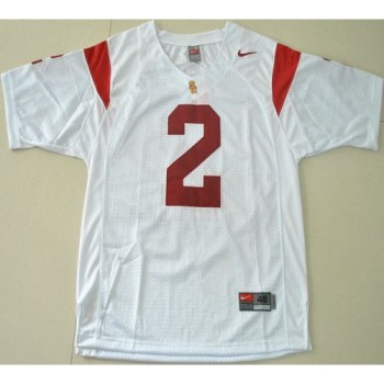 Trojans #2 Robert Woods White Stitched NCAA Jersey